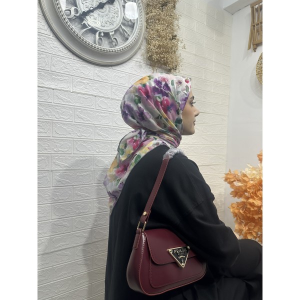 soft eşarp çiçek desen